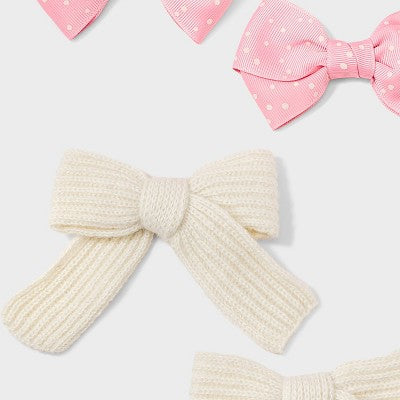Girls' 4pk Salon Bow Clip Set - Cat & Jack