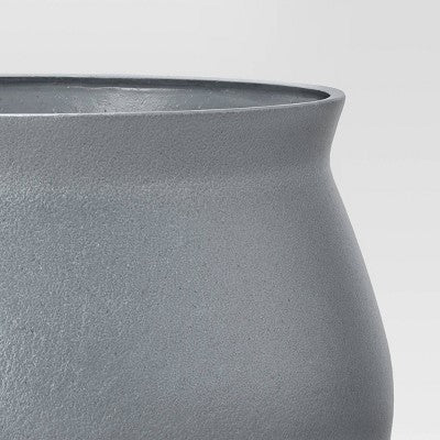 Speckled Composite Indoor Outdoor Planter Pot 16"x16"x14" Charcoal Gray - Threshold