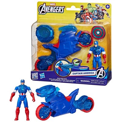 Marvel Avengers Epic World of Action Captain America Shield-Shot Cycle Figure