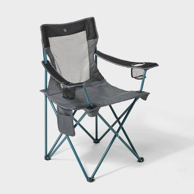 Folding Mesh Outdoor Portable Camping Chair Dark Gray - All In Motion (LOCAL PICKUP ONLY)