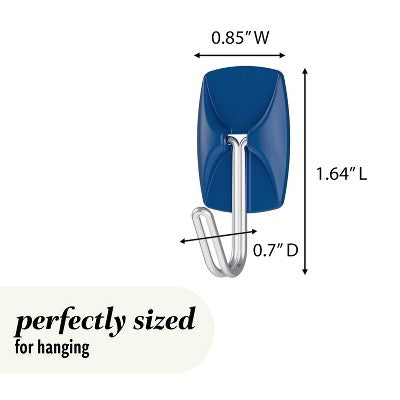 Command 4pk Damage-Free Small Wire Hooks Arctic Freeze