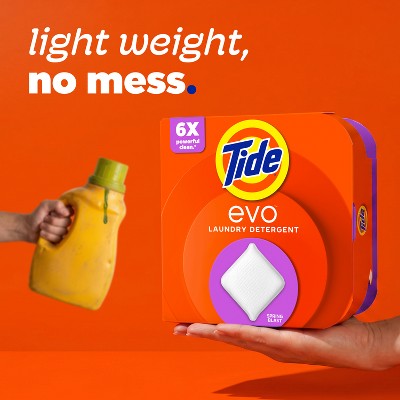 Tide Evo Spring Blast Laundry Detergent Tiles - 30ct: Box, Odor Control, Dye-Free, High Efficiency