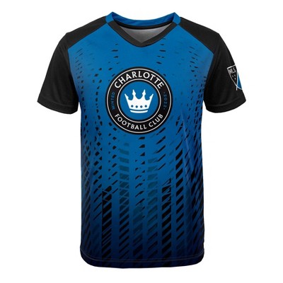 MLS Charlotte FC Boys' Sublimated Poly Jersey - L
