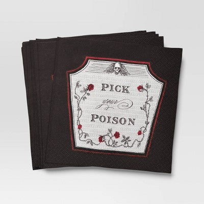 20pk Pick Your Poison Beverage Napkins - Threshold