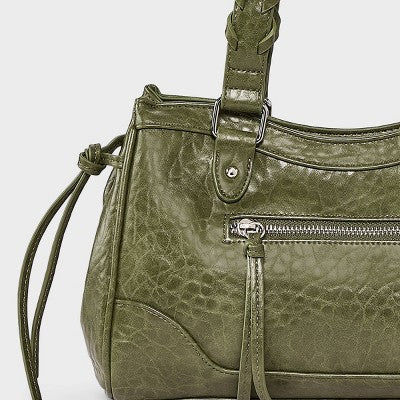 Whipstitch Handle Satchel Bag - Wild Fable with Olivia Dayton Olive Green