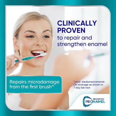 Sensodyne Pronamel Fluoride Clinical Enamel Strengthening & Whitening Action Toothpaste - 3.4oz