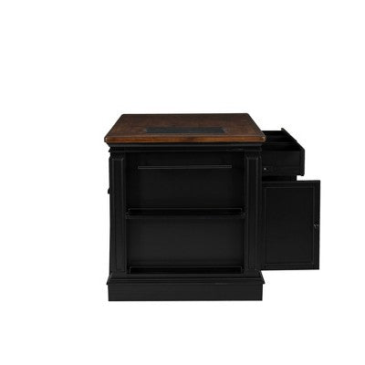 Powell Posie Kitchen Island with 2 Stools Black (LOCAL PICKUP ONLY)