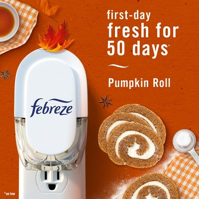 Febreze Luxe Plug Dual Refill Air Freshener - Pumpkin Roll - 1.75 fl oz/2ct