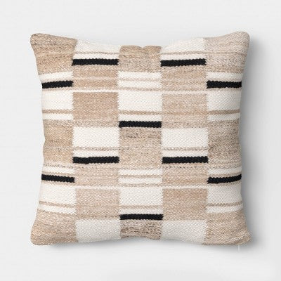 Square Woven Pillow Neutral - Threshold