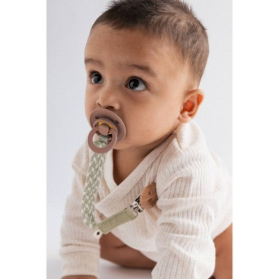 Bibs Colour Latex Pacifier - 6-18 Months - Size 2 - 2pk - Woodchuck/Blush