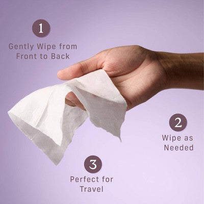 Niches & Nooks Intimate pH Balanced Refreshing Flushable Feminine Wipes - Airy Vanilla - 45ct