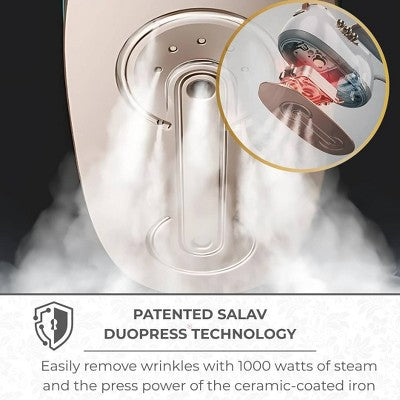 SALAV IS-900 Retro Edition Duopress Steamer and Iron Pearl