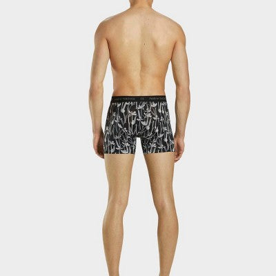 Pair of Thieves Men's Floral Super Fit Boxer Briefs 2pk - Gray/Black XL: Polyamide-Spandex Blend, Botanical Pattern, Microfiber Construction