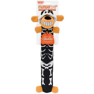 Multipet Loofa Velboa Skeleton Dog Interactive Plush Toy - Orange