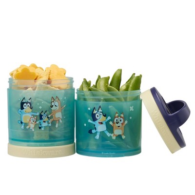 Whiskware Stackable 2pc Food Storage Jar Snack Pack - Bluey: Plastic Kids Container