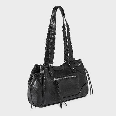 Whipstitch Handle Satchel Bag - Wild Fable with Olivia Dayton Black