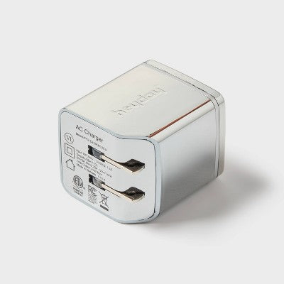 Dual Port USB-C 40W Wall Charger - heyday Chrome