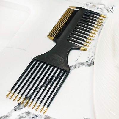 Evolve Products Triple Pro Styling Comb: Fine Tooth Plastic Hair Grooming Tool for All Hair Types