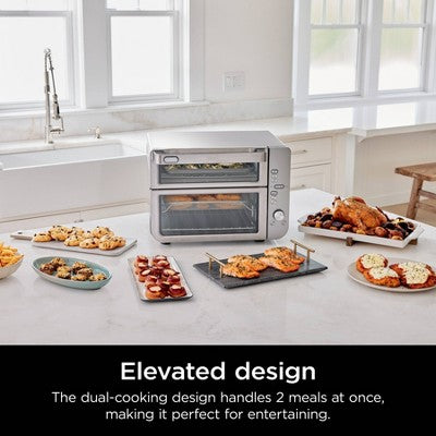 Ninja Double Stack XL Countertop Oven and Air Fryer with SmartFinish & DualZone Technology DCT601: Stainless Steel, Convection Bake, Air Fry (LOCAL PICKUP ONLY)
