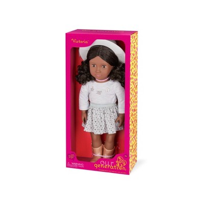 Our Generation Victoria 18'' Fashion Doll Brim Hat & Country Outfit with Sweater Charms
