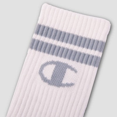 Champion Girls' 3pk Crew Socks - Pink L