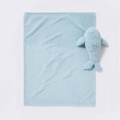 Plush Blanket with Soft Toy - Whale - Cloud Island