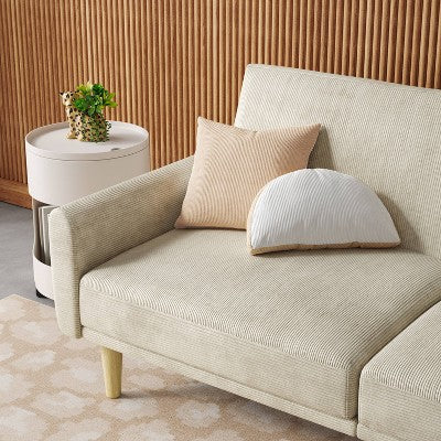 The Corduroy Collection Square Corduroy Toss Throw Pillow Cream - Room Essentials