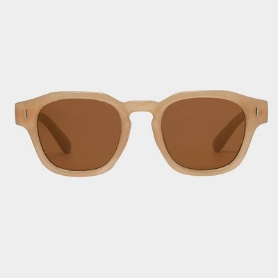 Women's Plastic Round Sunglasses - Universal Thread Tan: Maximum UV Protection, Polycarbonate Lenses, Medium Fit