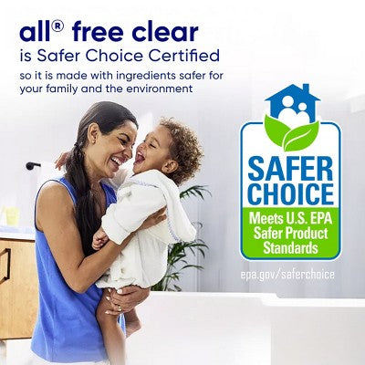 All Liquid Laundry Detergent Free Clear for Sensitive Skin 58 Loads - 73 fl oz