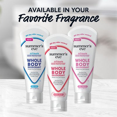 Summer's Eve Ultimate Odor Protection Whole Body Deodorant - Simply Sensitive - 3 fl oz