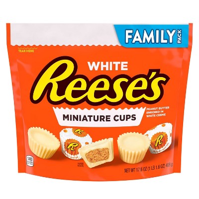 Reese's Miniatures White Creme Peanut Butter Cups Candy Family Bag - 17.6oz (LOCAL PICKUP ONLY)