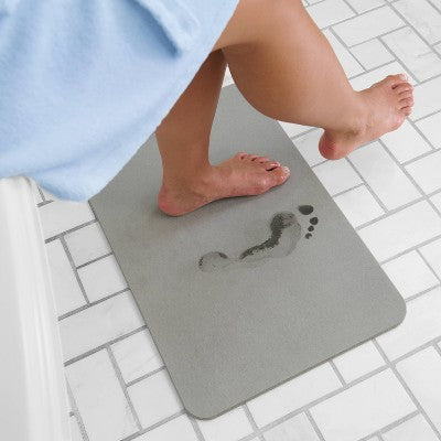 Diatomite Stone Drying Bath Mat - madesmart