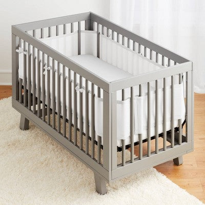 HALO Breathable Mesh Crib Liner, Full Size Crib - Classic, White
