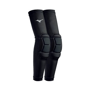 Mizuno Padded Elbow Sleeves - Black L/XL: Polyester Pull-On Volleyball Pads