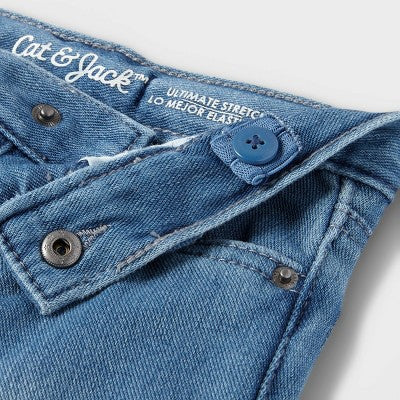 Toddler Girls' Mid-Rise Denim Jeggings -Cat & Jack Medium Blue 3T
