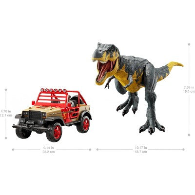 Jurassic World Tyrannosaurus Rex Off-Road Tracker Pack: Action Figure Playset, Ages 4+, 11 Pieces