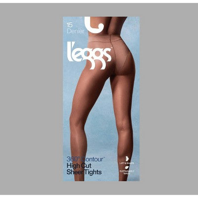 L'eggs Women's 15 Denier Bare Contour Luminous Skin High Cut Tights - Nude M
