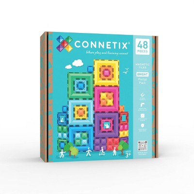 CONNETIX Magnetic Tiles Bright Portal Pack 48pc