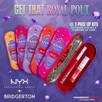 NYX Professional Makeup Bridgerton Royal Treasures Lip Kit - 03 Summer Fruit & Rumour Has It - 2pc