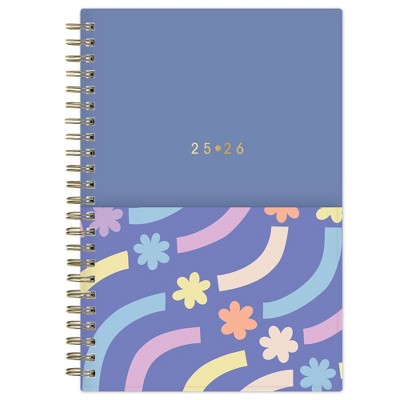 Blue Sky Brook Gossen Planner with Pocket 5"x8" Weekly/Monthly Wirebound (15 Month) Flower Flow Undated