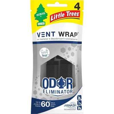 Little Trees 4pk Vent Wraps Odor Eliminator