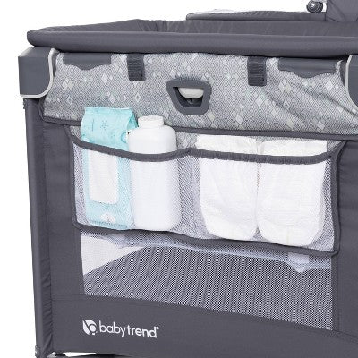 Baby Trend Nursery Den Playard with Snooze Pod and Flip Over Changer - Diamond Sage (LOCAL PICKUP ONLY)