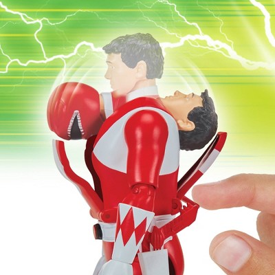 Mighty Morphin Power Rangers Re-Ignition Auto-Morphin Red Ranger 6" Action Figure with Head-Flipping Morph Feature and Weapons Accessories