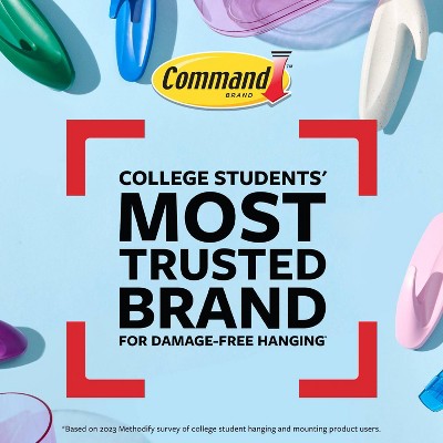 Command 5pk Damage-Free Transparent Cord Clips Candied Plum