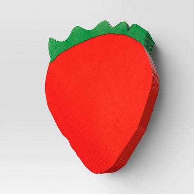 20ct Strawberry Figural Napkins - Room Essentials