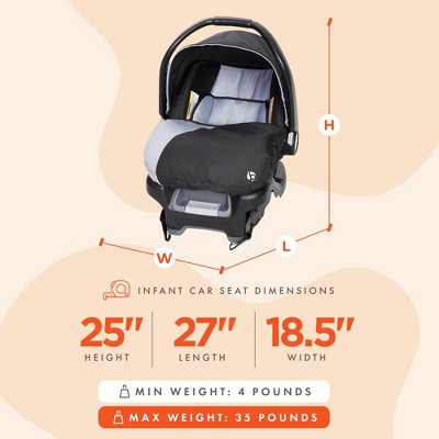 Baby Trend Ally Newborn Baby Infant Car Seat Carrier Travel System with Harness and Extra Cozy Cover for Babies Up to 35 Pounds, Stormy (LOCAL PICKUP ONLY)