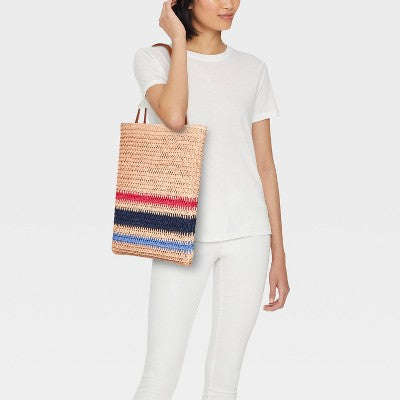 Crochet Tote Handbag - Universal Thread White/Red/Blue (LOCAL PICKUP ONLY)