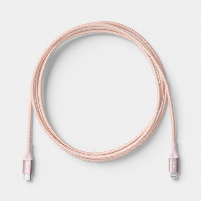 4ft USB-C to Lightning Braided Cable - heyday Cosmetic Pink