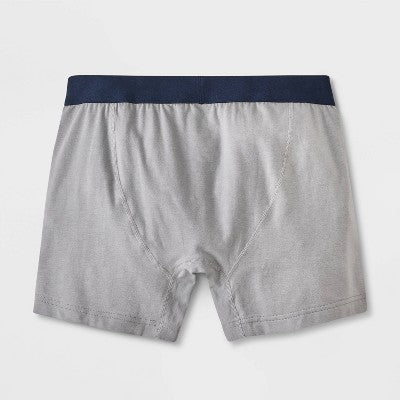 Men's Boxer Briefs 2pk - Goodfellow & Co Gray L: Cotton Blend, Mid Rise, Pull-On, Solid & Camouflage Patterns