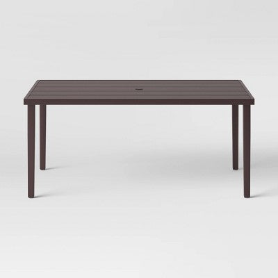 Brookfield Rectangle Patio Dining Table - Light Brown - Threshold (LOCAL PICKUP ONLY)
